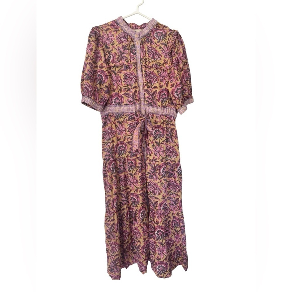 Lola Australia Pacific Boho Belted Midi Dress Size L - Picture 6 of 15